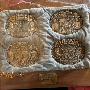The blue and the Grey civil war belt buckles